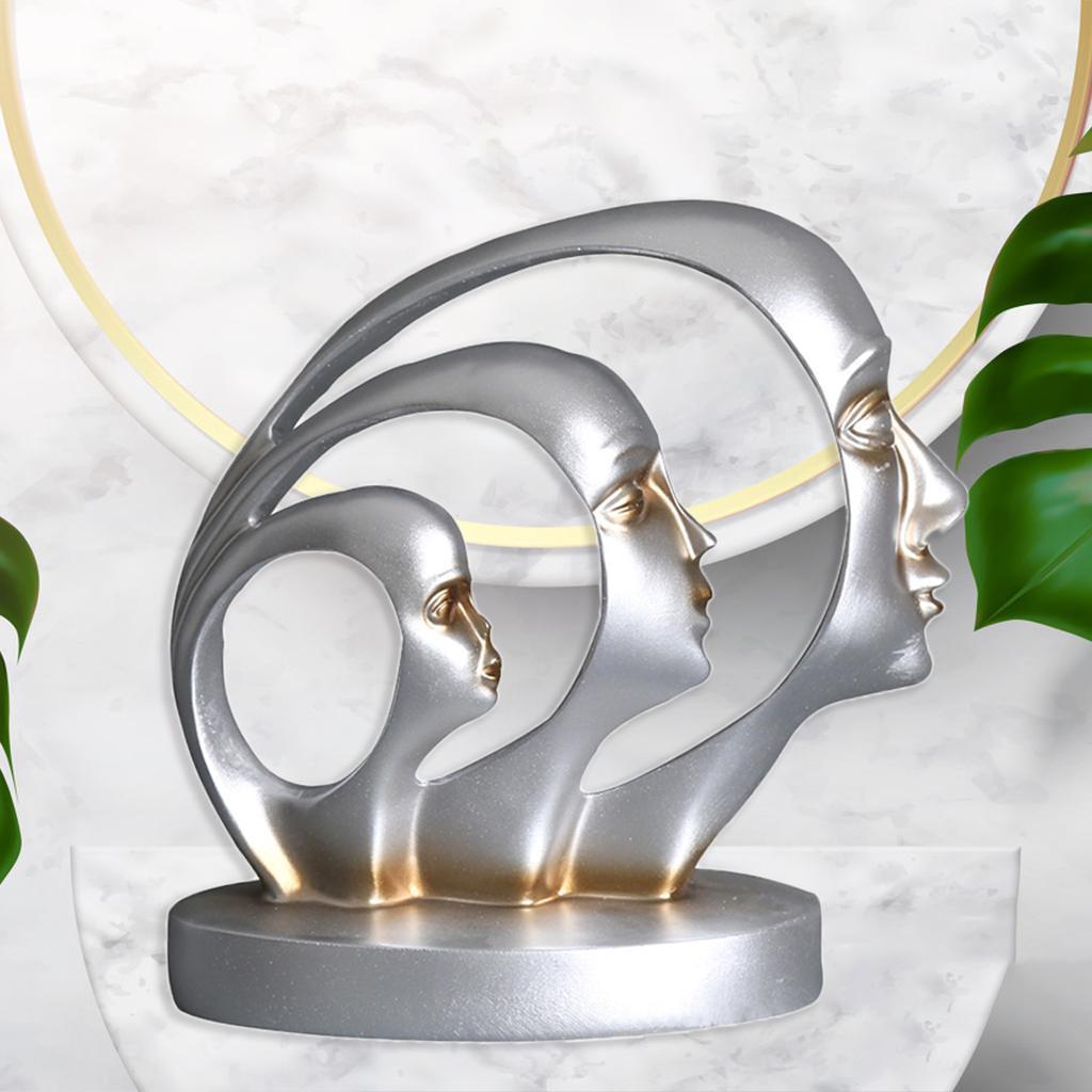 Modern Art Abstract Face Sculpture Figurine Home Resin Ornament