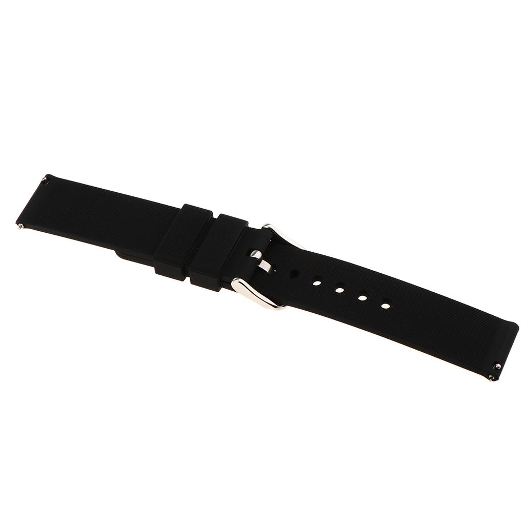 20mm Replacement Silicone Rubber Sports Watch Band Bracelet for Smart Watch