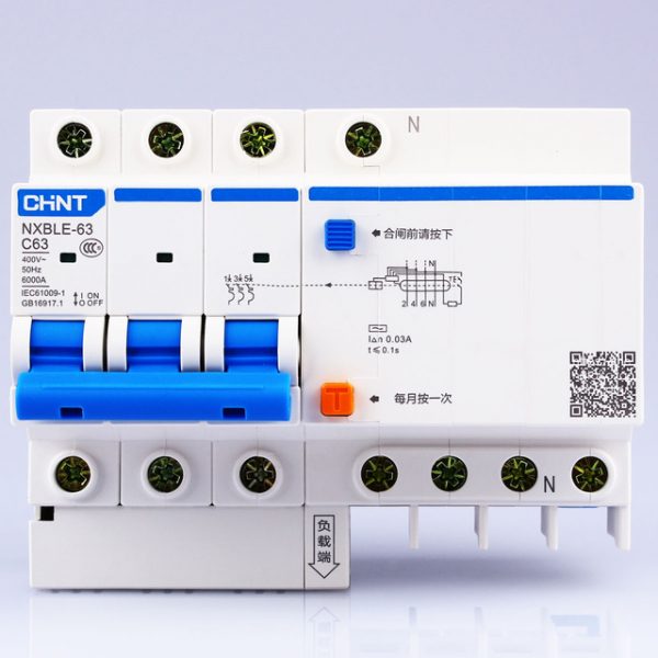 CB, Aptomat chống giật, chống rò 3 pha 63A Chint 400V