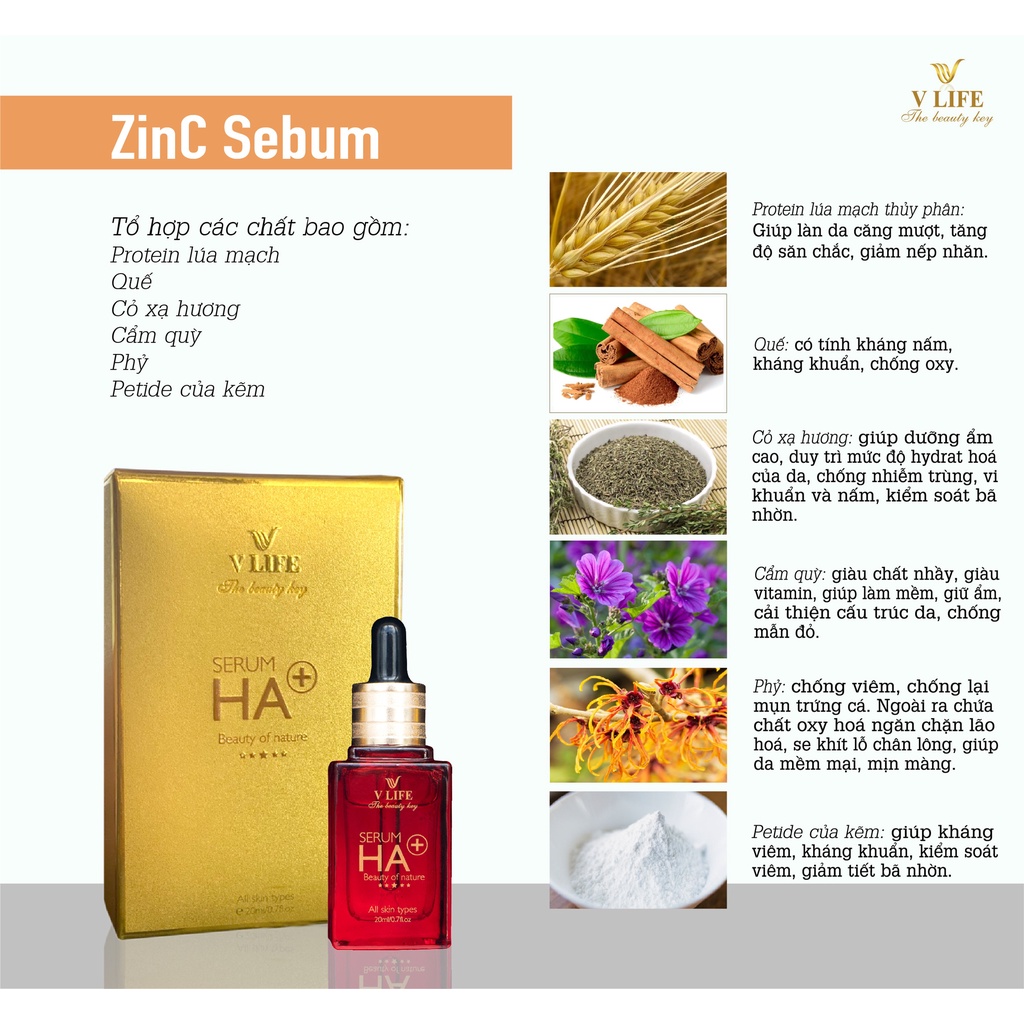 Serum Ha Plus VLife cấp nước, dưỡng ẩm, cung cấp dưỡng chất , làm trắng hổ trợ giảm mụn, nám, làm sáng da, giảm quá trình lão hóa