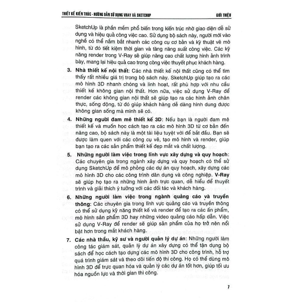 Sách - Thiết Kế Kiến Trúc - Hướng Dẫn Sử Dụng Vray &amp; Sketchup (Tập 1- Phần Cơ Bản) - STK3