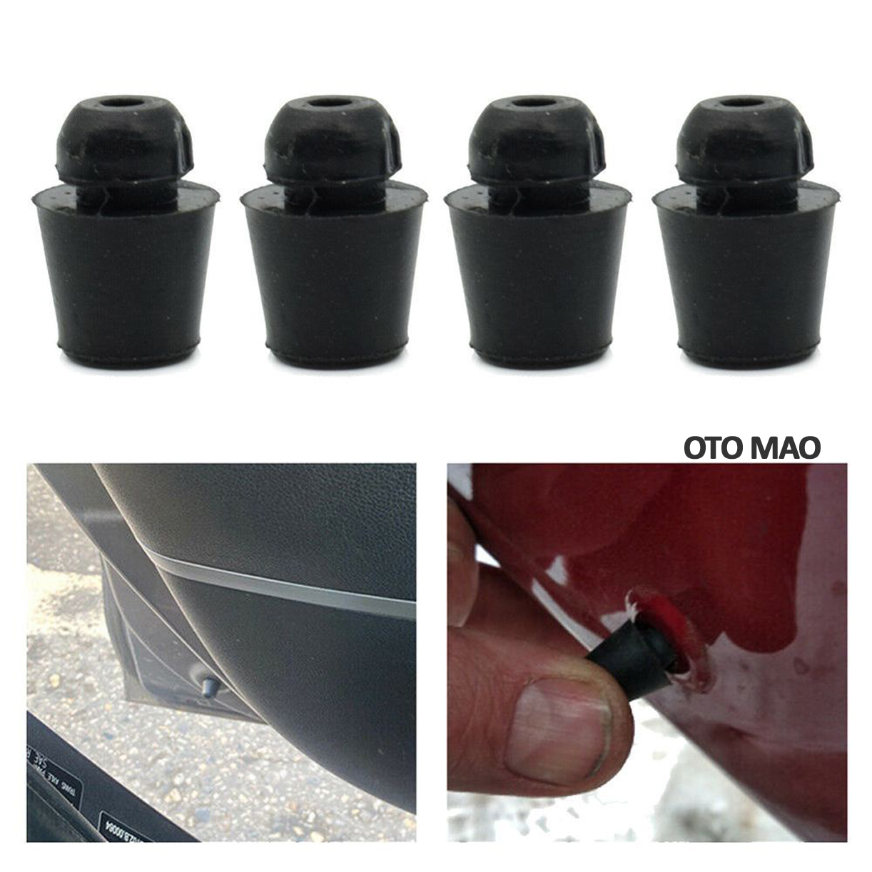 10 Nút cao su giảm chấn, giảm chấn động cửa ô tô, THEO XE, thay thế nút trên ô tô, 100% cao su đặc, cực bền