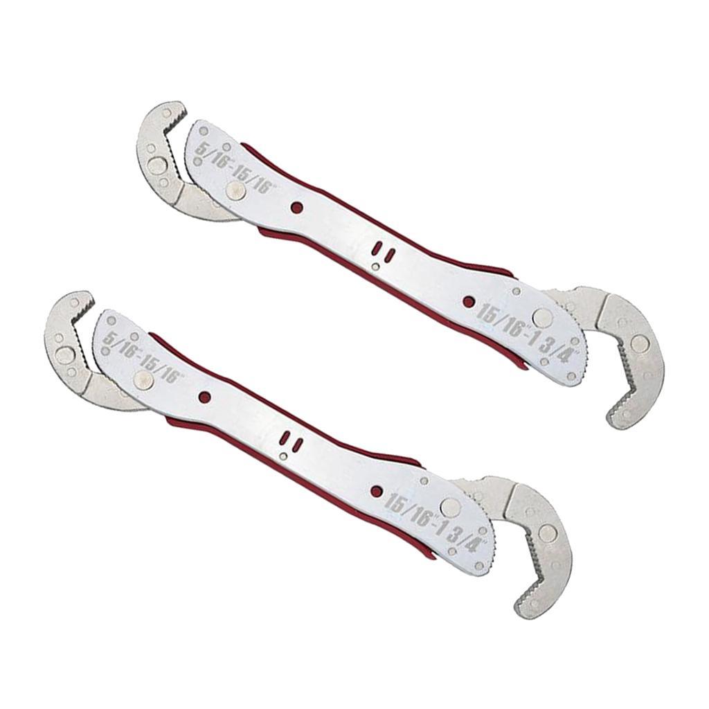 2 Pieces Magic Wrench Adjustable Multi Purpose Functional Universal Spanner