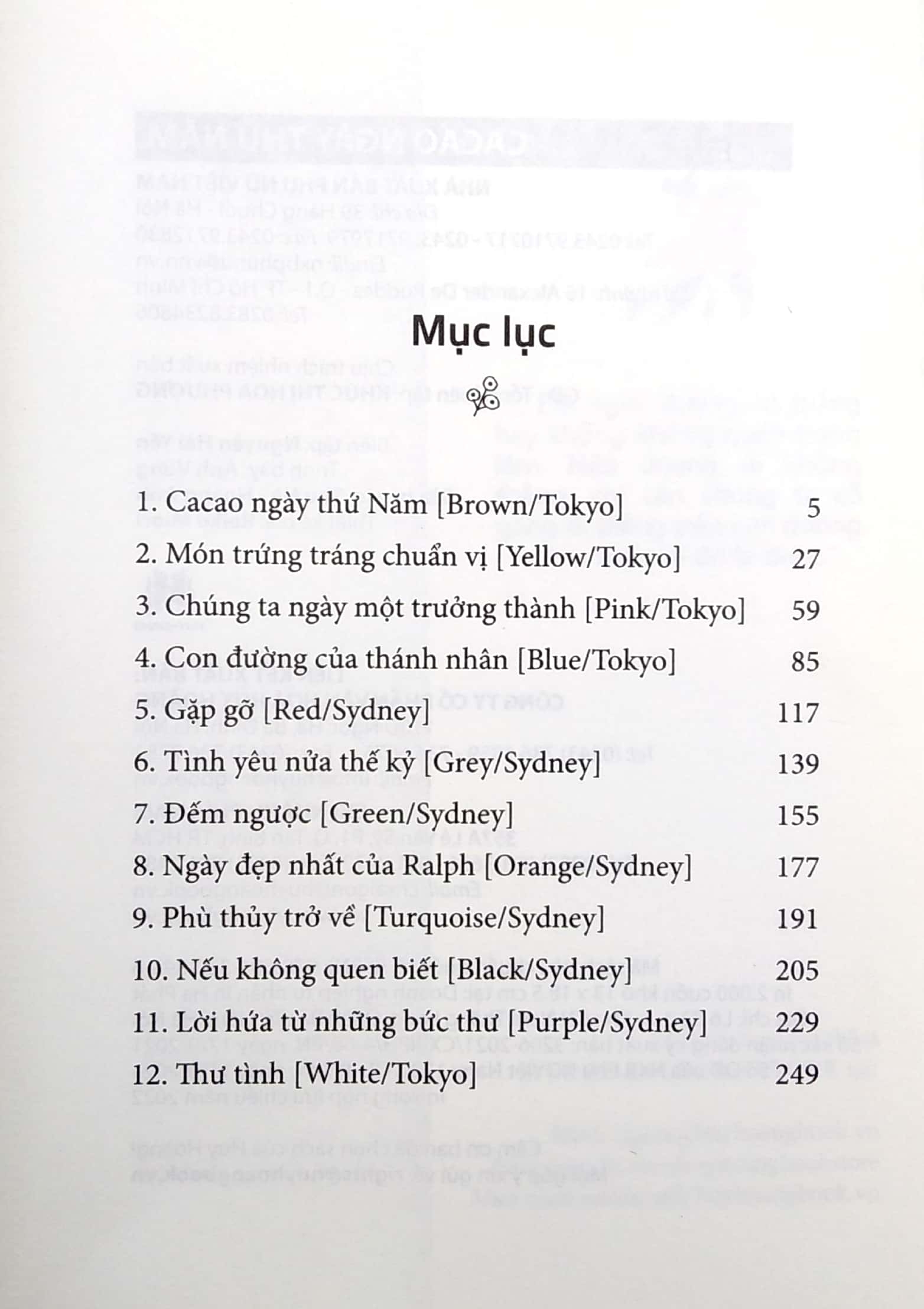 Cacao Ngày Thứ Năm - Tác Giả Michiko Aoyama