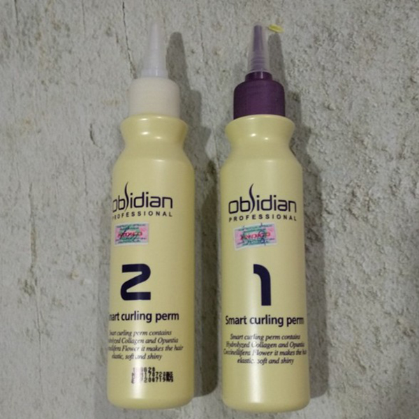 Thuốc uốn tóc 3D Obsidian Professional Smart Curling Perm Hàn Quốc (2x120ml) tặng kèm móc khoá