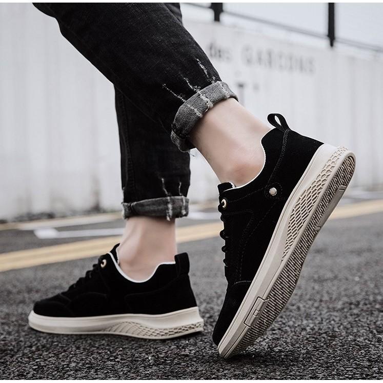Giày Sneaker Nam, Giày Da Nam Thấp Cổ Da Lộn HOT HOT 2021