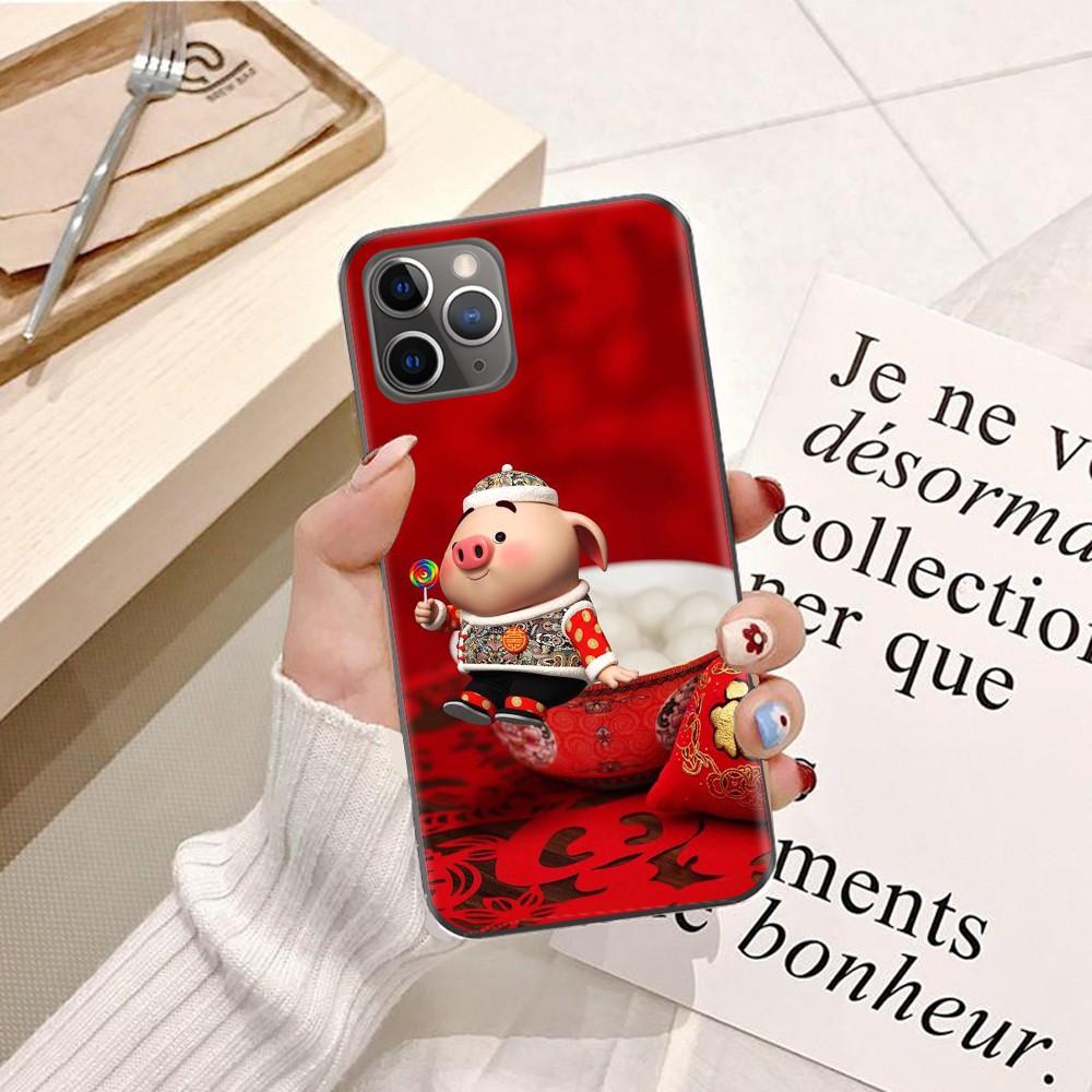 Ốp lưng dành cho iPhone 11 Pro Max Silicon dẻo hình Heo Con Dễ Thương