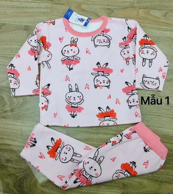 Bộ dài tay nỉ bông cho bé