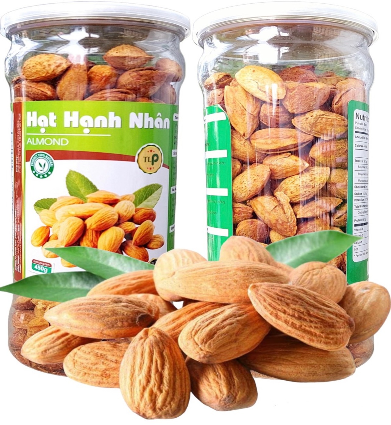 (COMBO 2 HŨ) HẠT HẠNH NHÂN CAO CÂP TÂN LỘC PHÁT - MỖI HŨ 450G