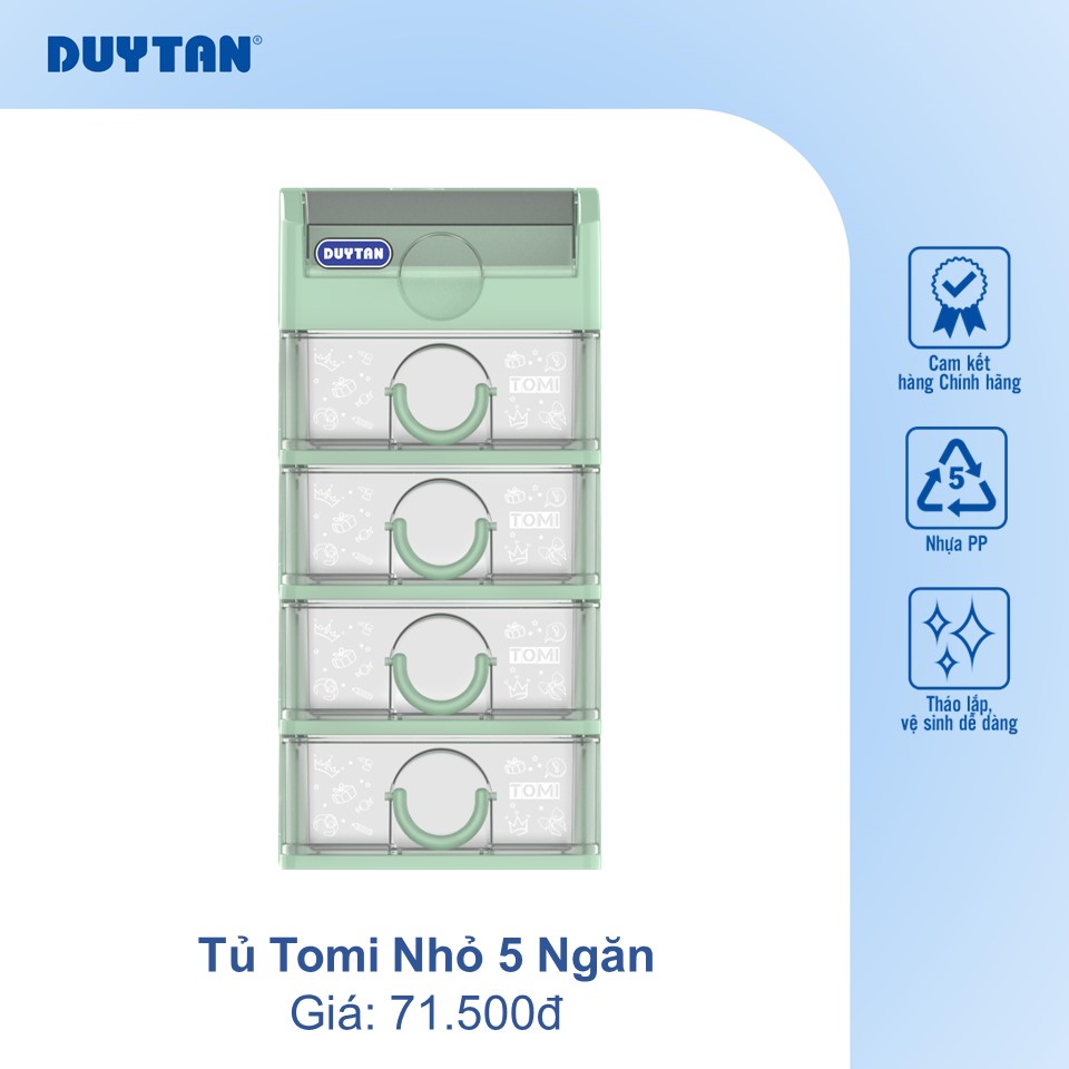 Tủ Tomi nhỏ DUY TÂN ngăn nắp, tiện lợi (5 ngăn)