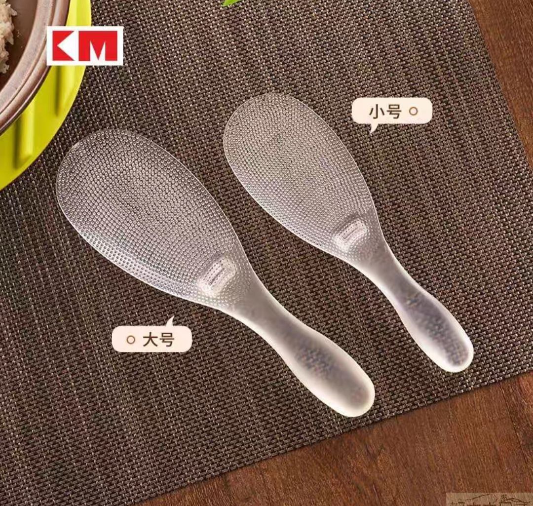 Muỗng Thìa xúc cơm chống dính nhà bếp Nhật Bản, xẻng xúc cơm, nồi cơm điện chịu nhiệt độ cao, thìa xúc cơm, lưới nhựa TPX, thìa xúc cơm màu trong suốt