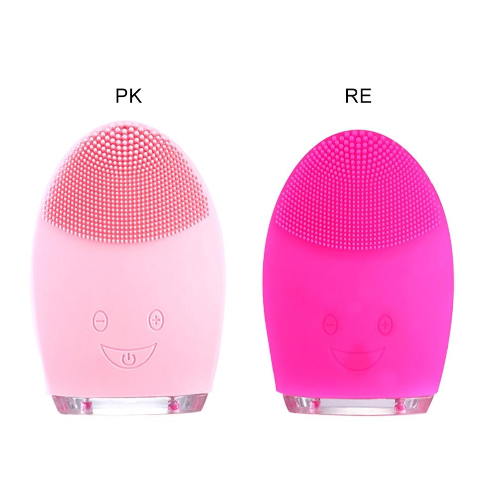 Mini Waterproof Silicone Electric Face Cleansing Brush Portable Facial Washing Machine Skin Care Massage Tool