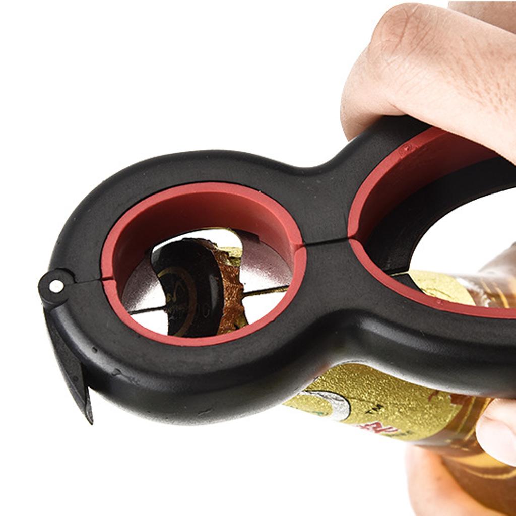 Multi Bottle Opener Jar Can Kitchen Manual Lid Opener Tool Gadgets Black
