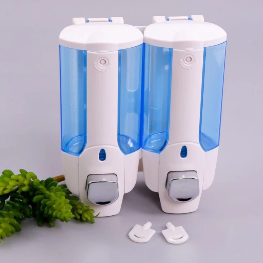 Hộp đôi đựng nước rửa tay xà phòng treo tường giá gắn đôi x 330ml