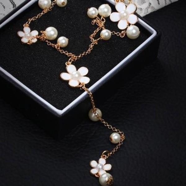 Dây chuyền dài hoa xinh xắn BHDC141