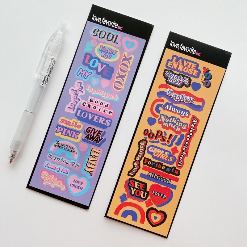 Tấm sticker in chữ tiếng anh