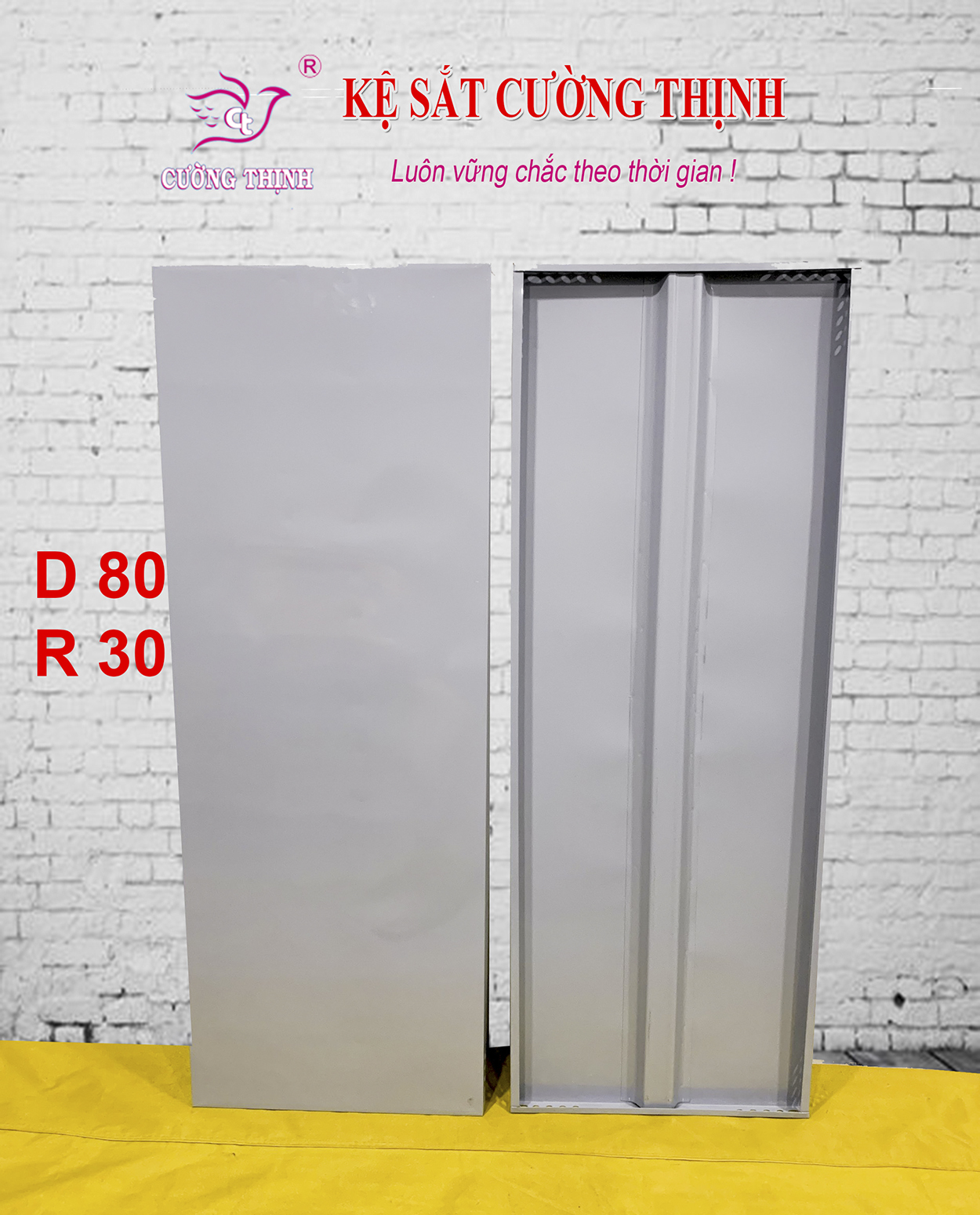 Kệ sắt Mini 3 Tầng | Cao 100cm x Dài 80cm x Rộng 30cm