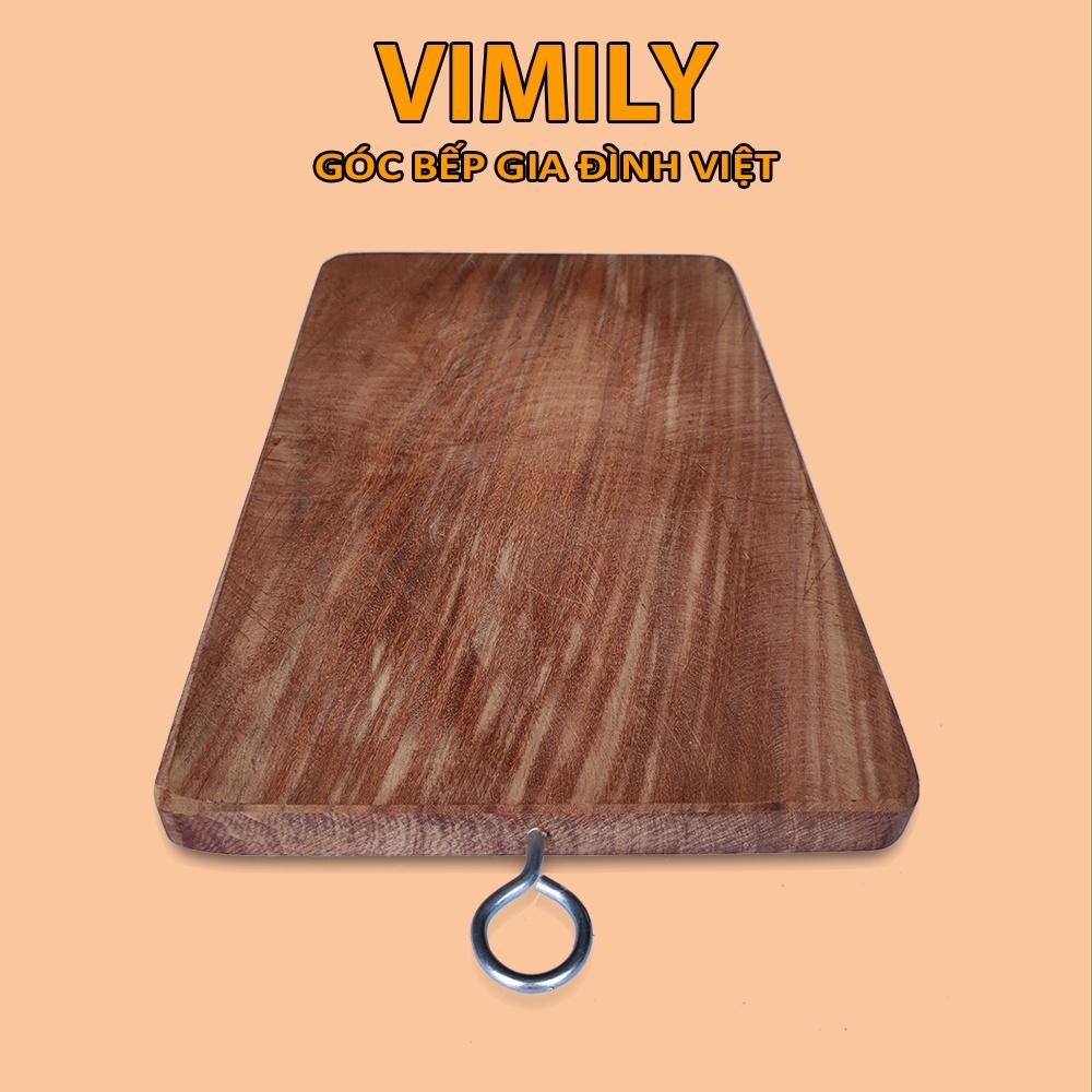 Thớt gỗ nghiến núi đá Tây Bắc vuông cắt thái xắt thức ăn cao cấp VIMILY cực bền kích thước 30x20x2cm