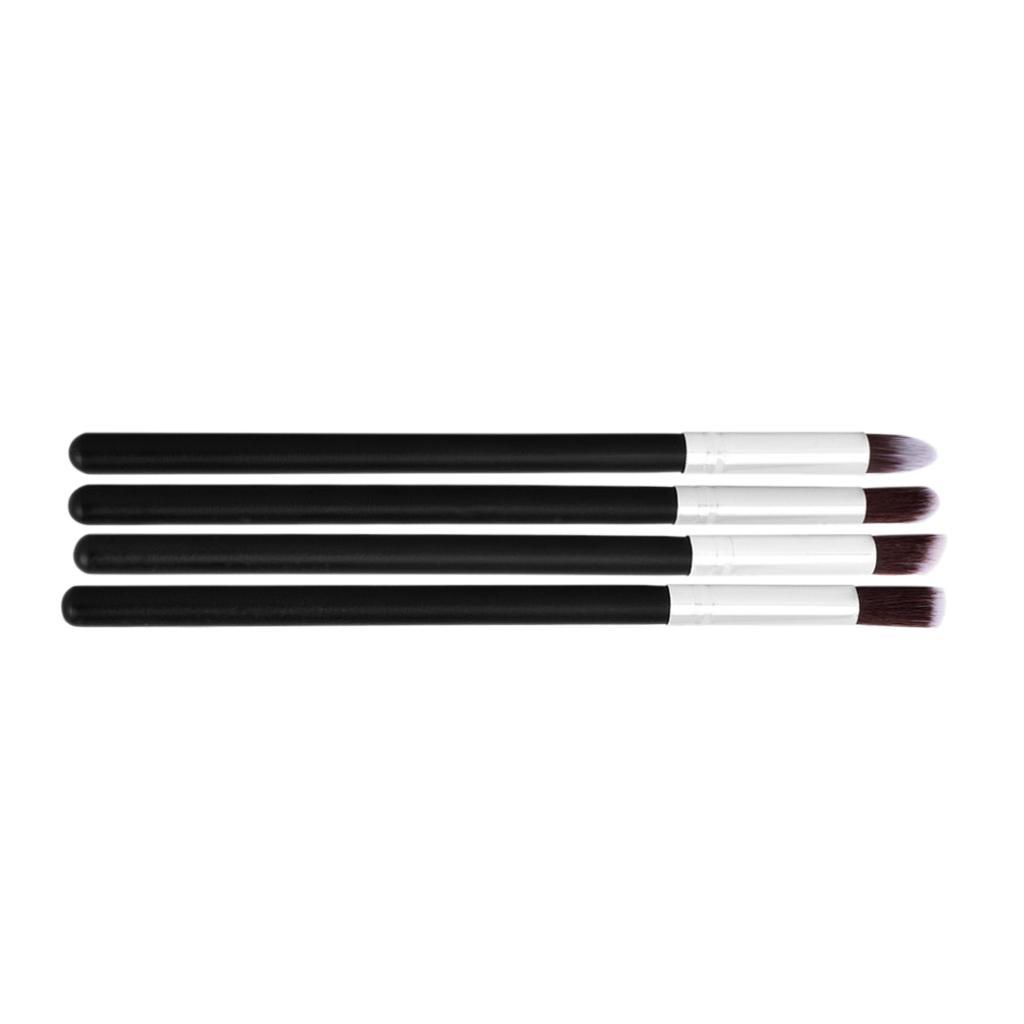 4 Pieces Cosmetic Eyeshadow Foundation Makeup Brushes Set