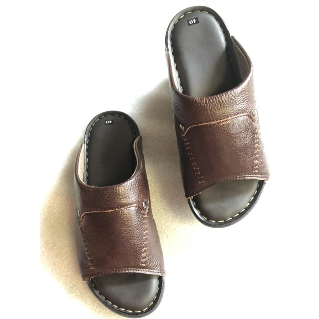 Dép da nam kiểu đơn giản, chất lượng, lịch sự thời trang