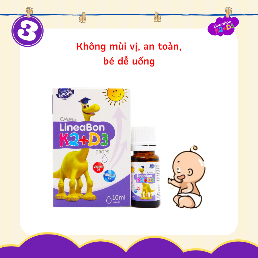 Vitamin tăng trưởng chiều cao LineaBon K2+D3 (10ml)