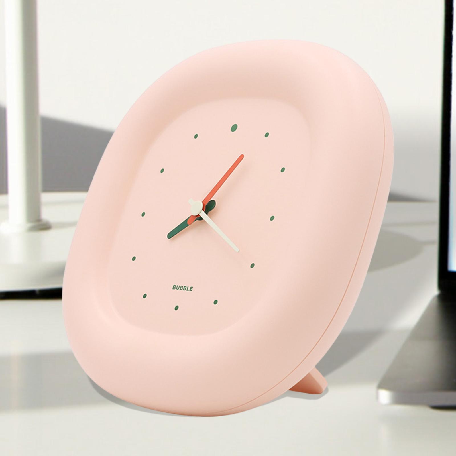 Wall Clock Battery Powered Desktop Clock for Home Study Room Bedroom Kitchen Ornament