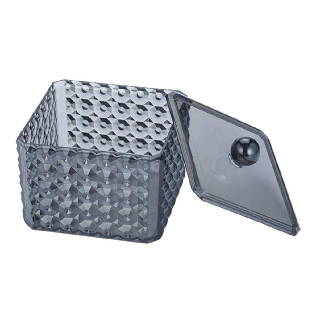 Acrylic Cotton Pads Ear Bud Holder Dispenser Organiser Box Swab Box