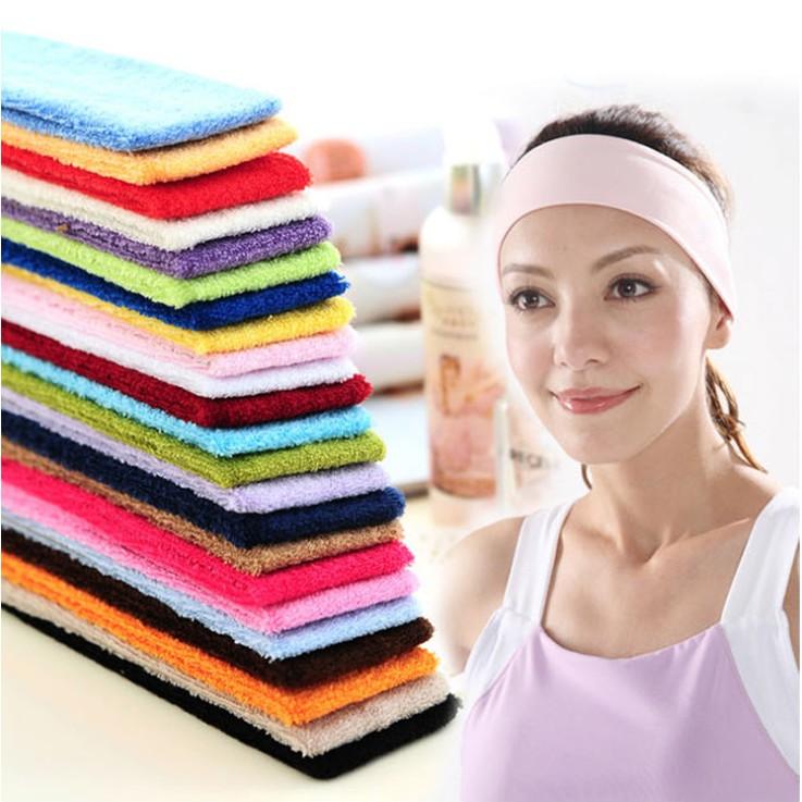 Băng đô giữ tóc trang điểm chất vải bông mầu ngẫu nhiên