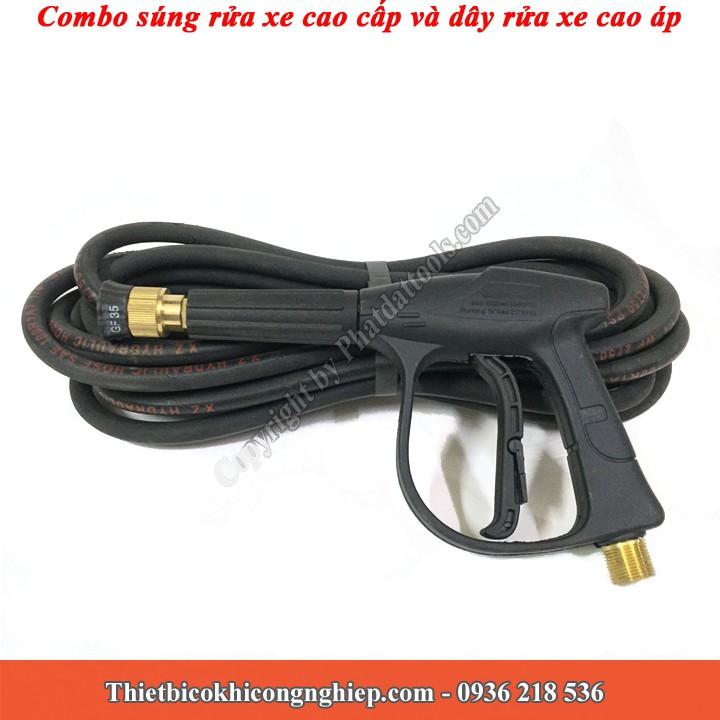 Combo Súng rửa xe cao cấp và dây rửa xe cao áp 10m