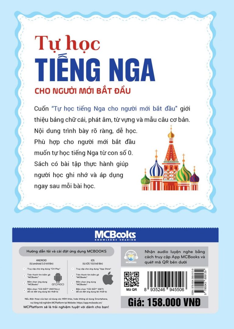 Sách Tự Học Tiếng Nga Cho Người Mới Bắt Đầu