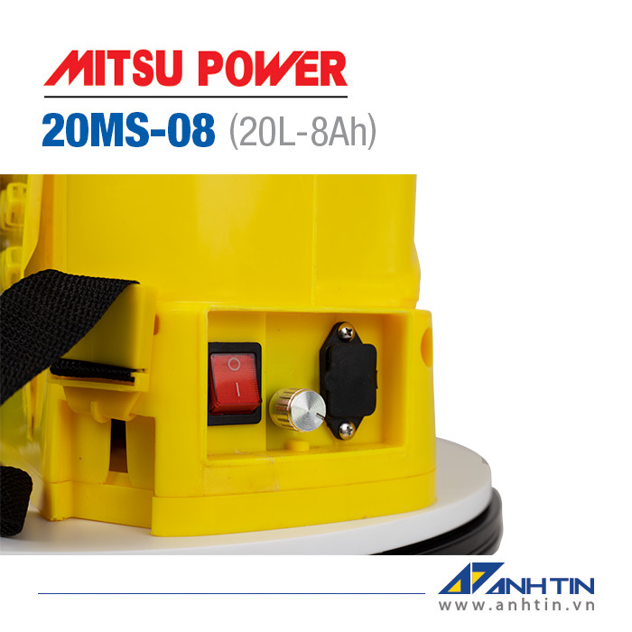 Bình phun thuốc trừ sâu Mitsu Power 20MS-08 | Bình xịt điện 20 lít | 12V-8AH