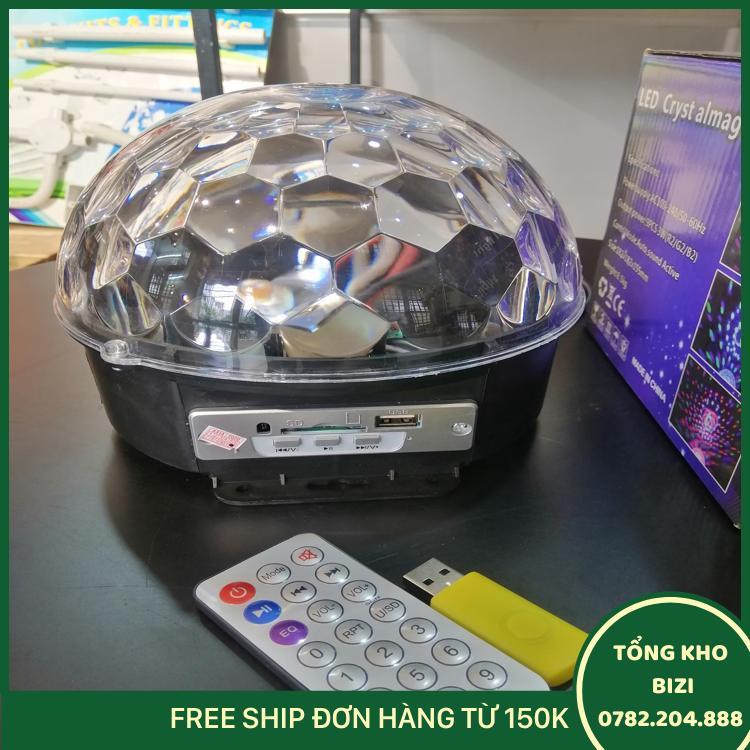 Đèn Led Cầu Quay Cảm Ứng Xoay Pha Lê 7 Màu Nhấp Nháy Theo Nhạc - Free Ship Toàn Quốc