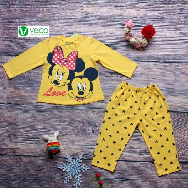 Bộ tay dài veco bé gái 28-33kg