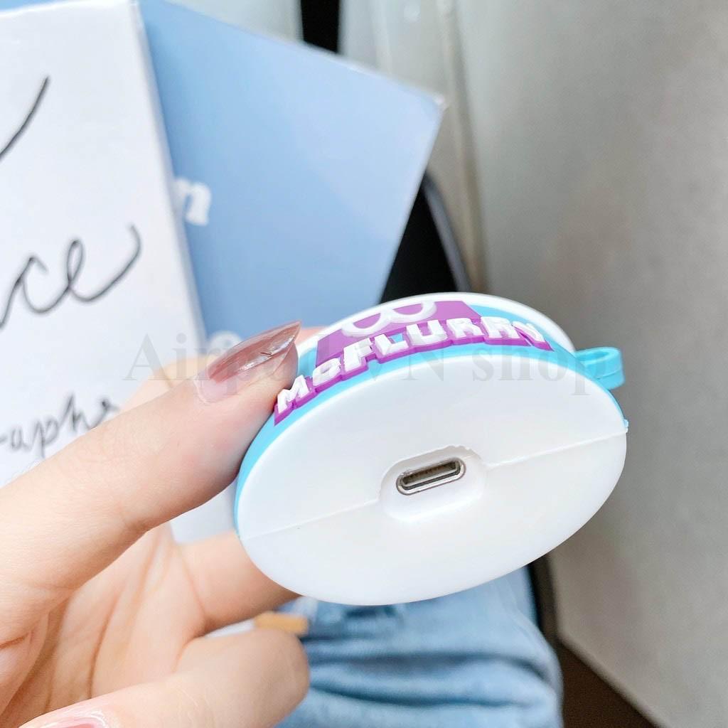 Bao Case Ốp dành cho airpod 1 và 2 và airpod pro hủ kem xanh silicon 3D cao cấp