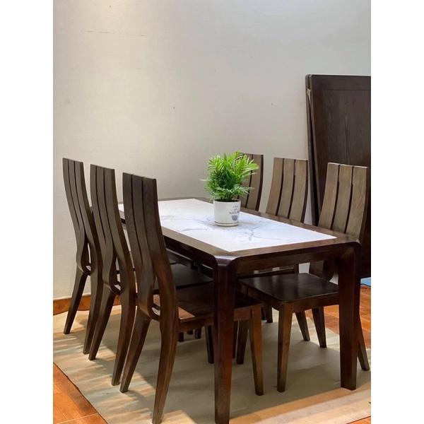 Bộ bàn ăn mặt đá 6 ghế