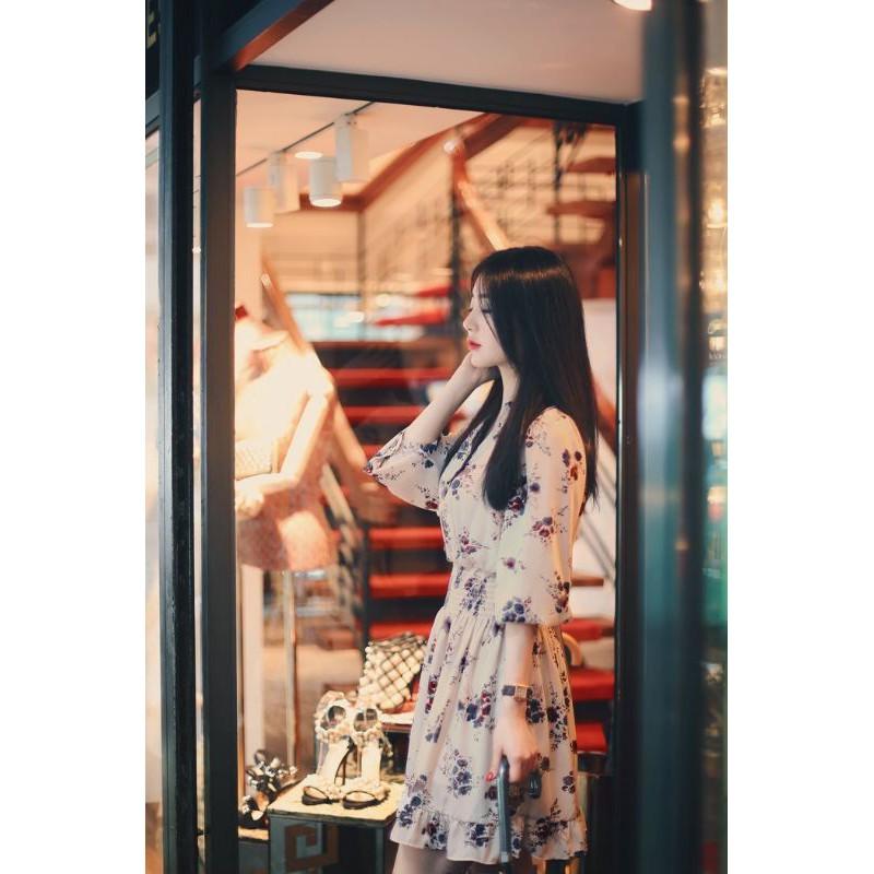 Đầm hoa nữ, đầm xòe đuôi cá xinh xắn Da56