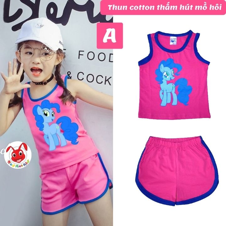 Bộ bé gái pony mặc ở nhà từ 9-42kg- chất thun cotton -Kiến Lửa