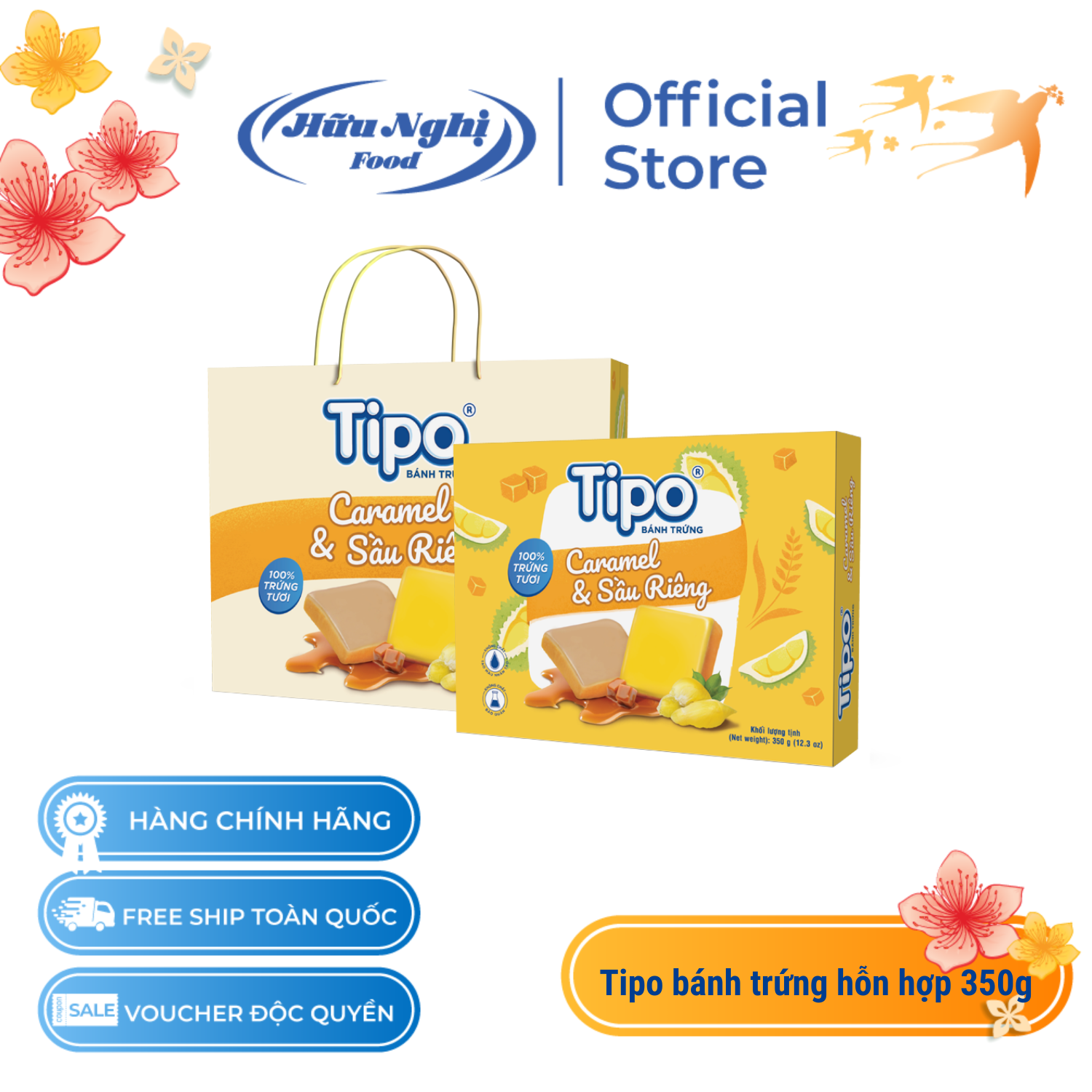 Hộp Bánh TIPO Trứng Nướng Hỗn Hợp 350G