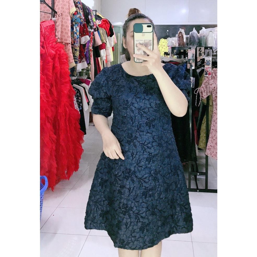 ĐẦM BIGSIZE SUÔNG CỔ TRÒN TAY PHỒNG NHẸ