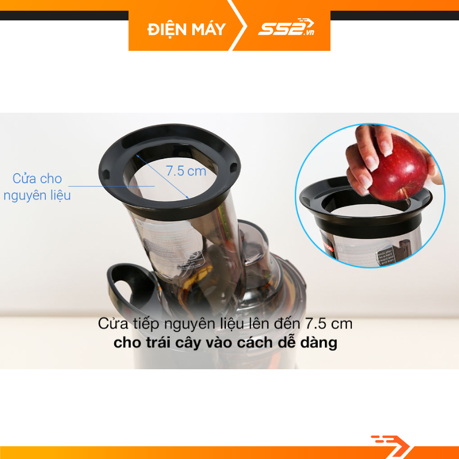 Máy ép chậm Kalite KL565 công suất 240W ép trái cây rau củ quả kiệt bã kèm lưới làm kem - Hàng chính hãng