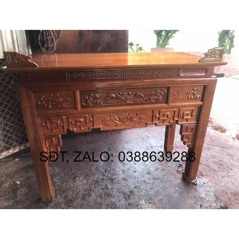 ban thờ gỗ mít.Dài 1m75 rộng mặt 81 cao 1m27 giá thật