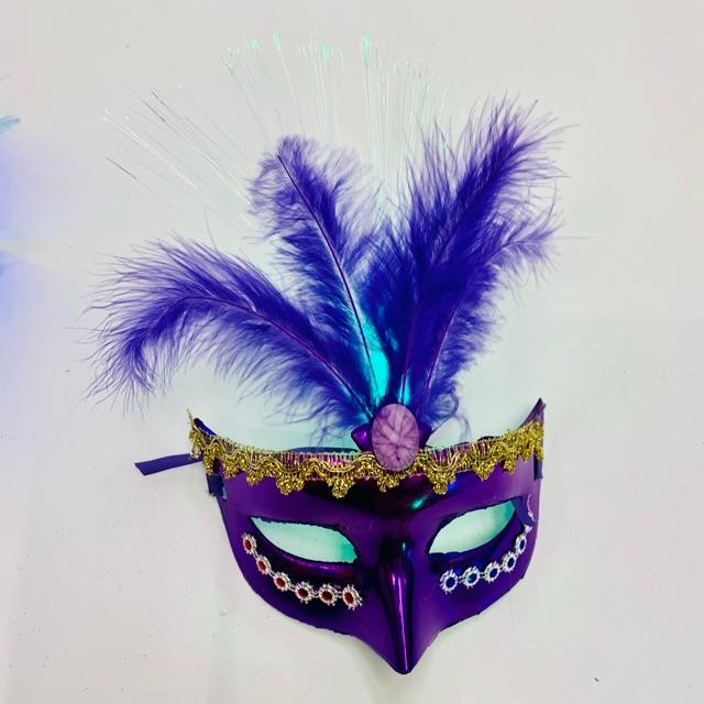 Mặt nạ hoá trang Halloween lông có đèn cho bé gái