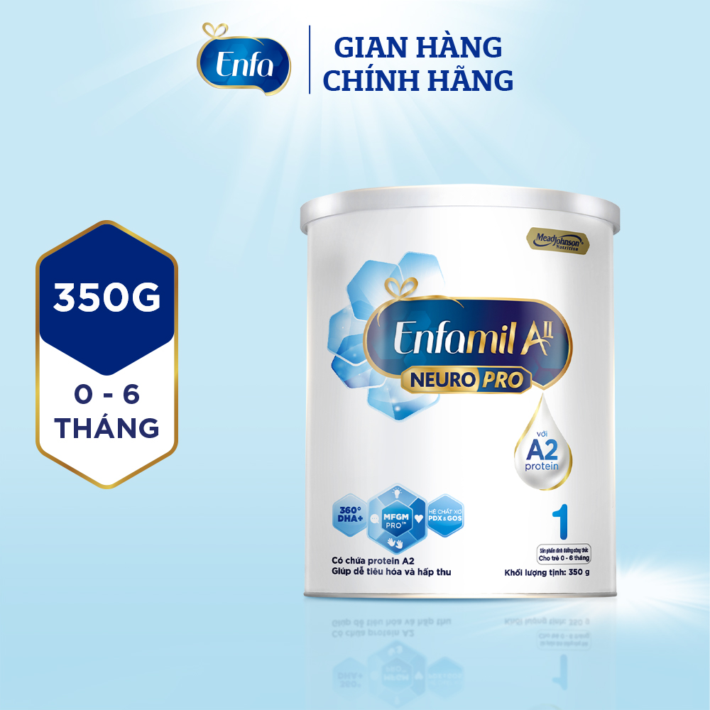 Sữa bột Enfamil A2 Neuropro 1 cho trẻ từ 0 - 6 tháng tuổi – 350g