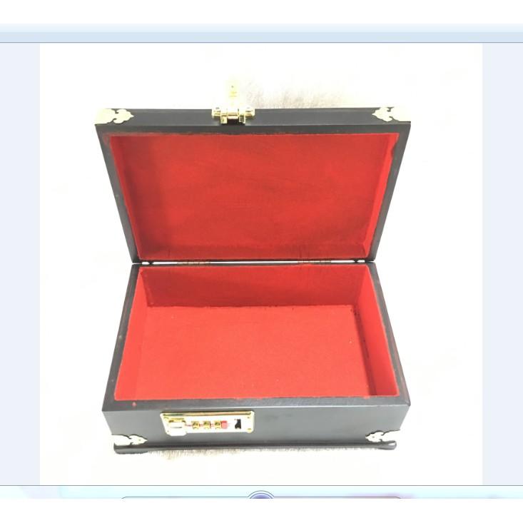 HỘP ĐỰNG TRANG SỨC GỖ MUN CHUẨN 100% LOẠI CAO CẤP KHÓA MÃ SỐ
