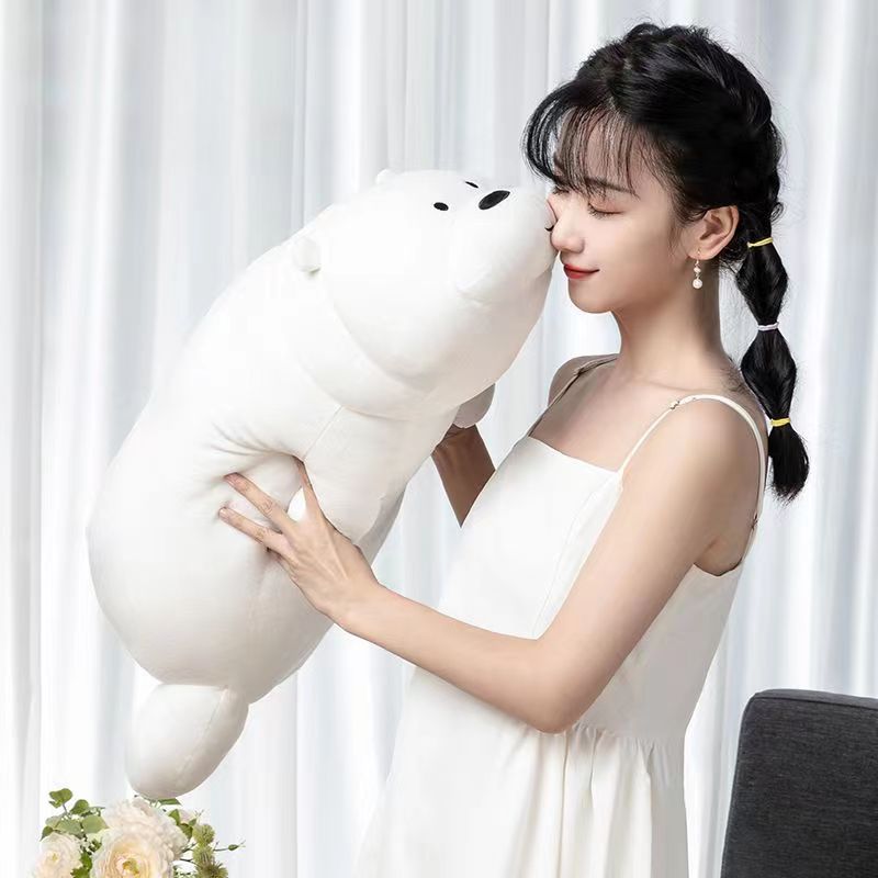 Gấu bông anh em nhà gấu We Bare Bears nằm siêu mềm (25cm---&gt;90cm) Gối ôm gấu We Bare Bears dễ thương hàng xịn cao cấp an toàn cho trẻ nhỏ