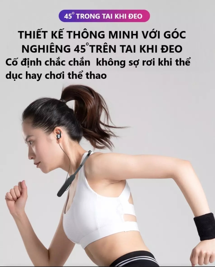 Bluetooth 5.0, Nghe nhạc 120h. Tai nghe Choàng cổ Bluetooth không dây Cao Cấp S650. Loa bass Đập mạnh, Âm thanh vòm 8D Sống động, Kết nối ổn định với 2 điện thoại cùng 1 lúc. Có khe Cắm thẻ nhớ . Tai nghe Bluetooth Pin Trâu,