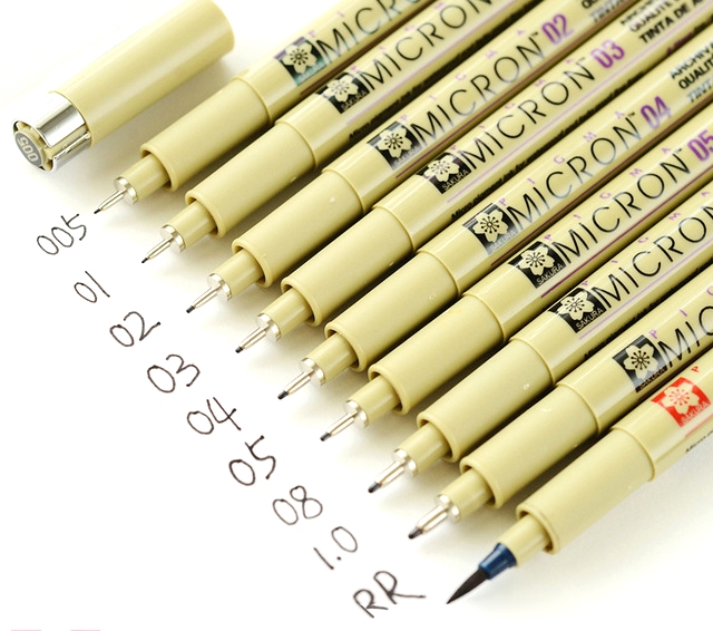 Bộ Bút Đi Nét Pigma Micron Sakura 01 (8 Màu)