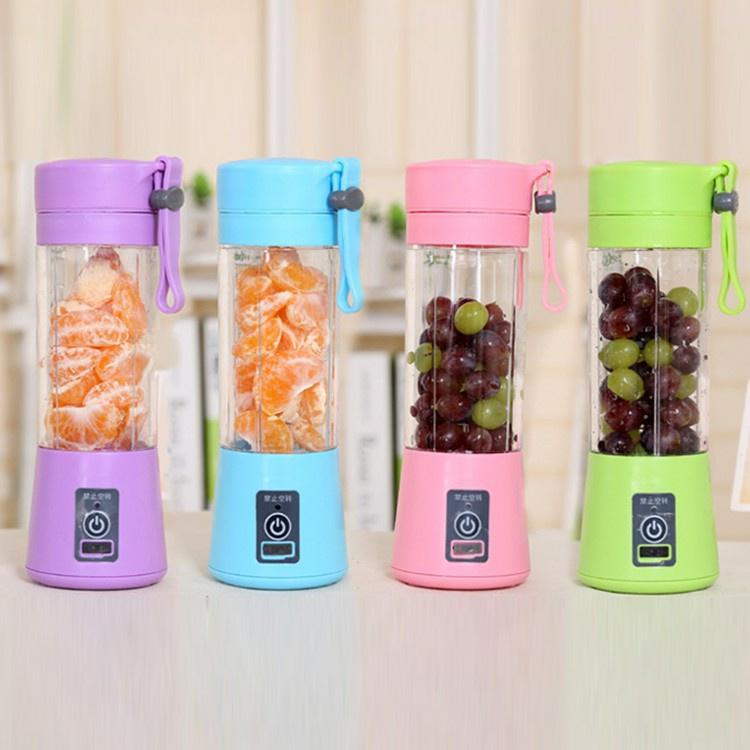 Máy Xay Sinh Tố Đa Năng Mini Sạc Pin Tích Điện Cầm Tay 6 Lưỡi Kép, Siêu Mạnh, Siêu Tiện Dụng Dung Tích 400ml
