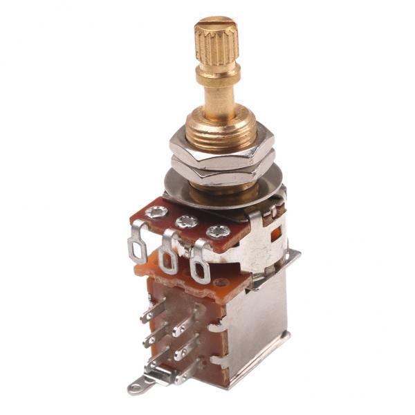 2X Push Pull Pot/Switch Potentionmeter Electric Guitar Volume Golden A500K