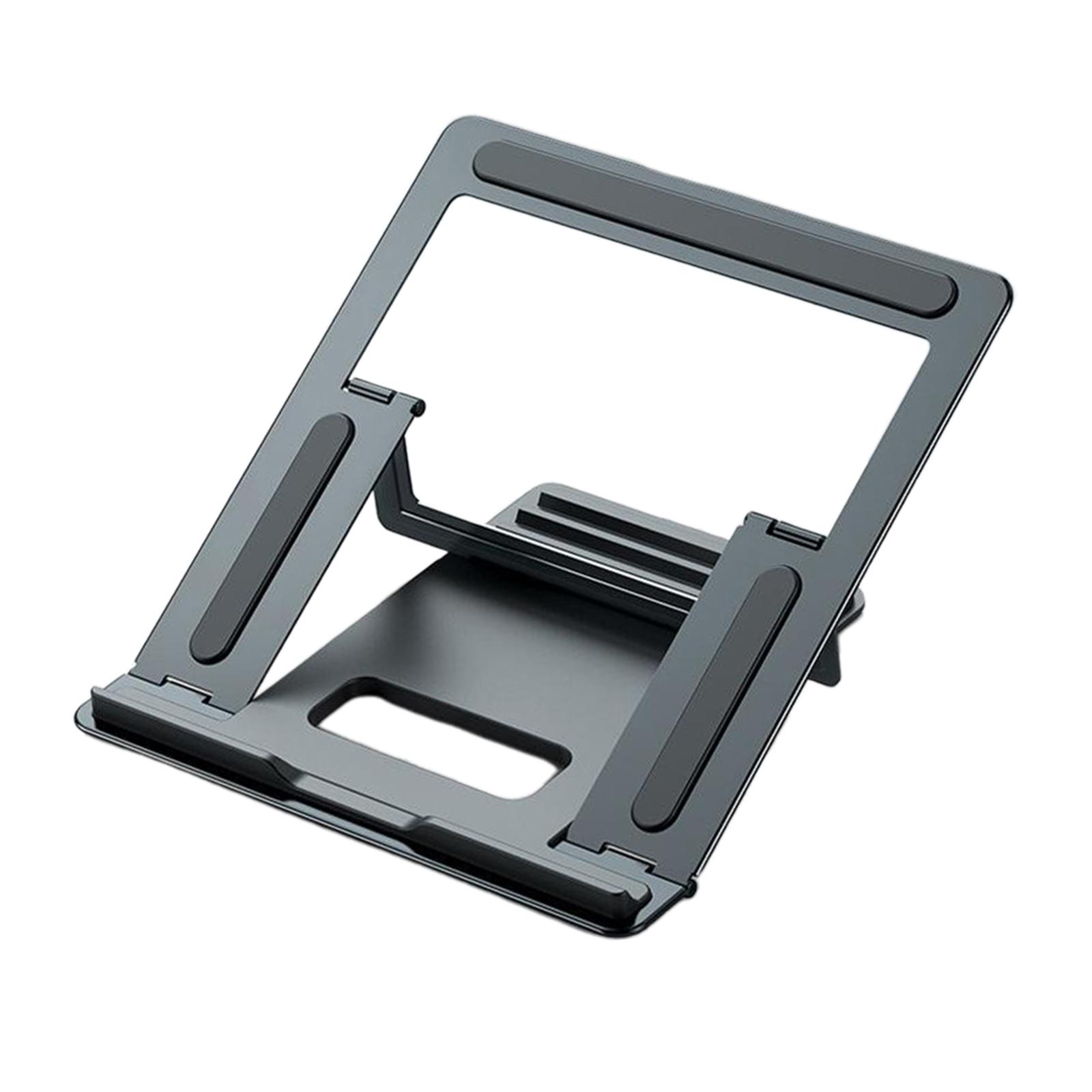 Laptop Stand, 4 Angles Portable Angled Laptop Aluminum Stand. Adjustable Height Laptop Holder with Slide-Proof Silicone for Laptop